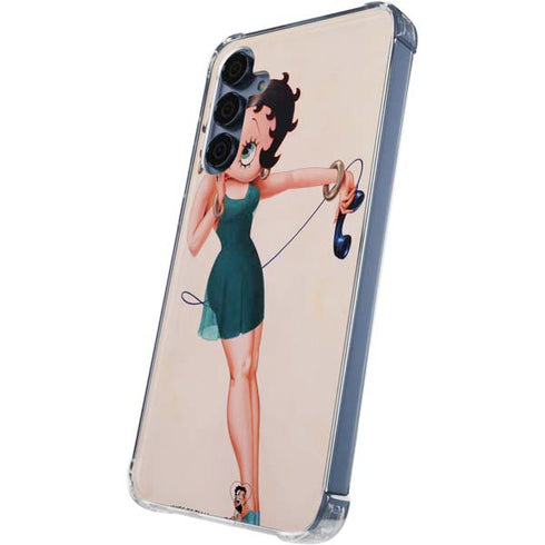 Betty Boop On the Phone Galaxy A55 5G Clear Case