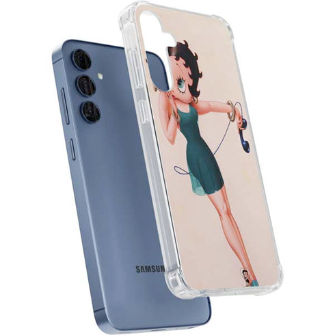 Betty Boop On the Phone Galaxy A55 5G Clear Case