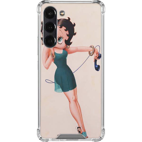 Betty Boop On the Phone Galaxy S24 FE Clear Case