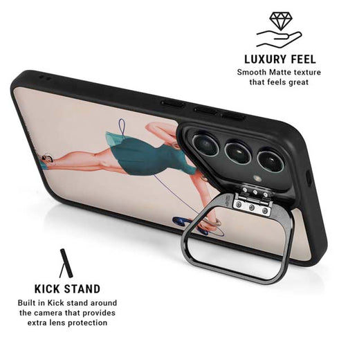 Betty Boop On the Phone Galaxy S24 FE Kickstand Case