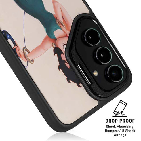 Betty Boop On the Phone Galaxy S25 Kickstand Case