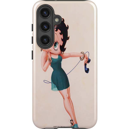Betty Boop On the Phone Galaxy S25 Plus Impact Case