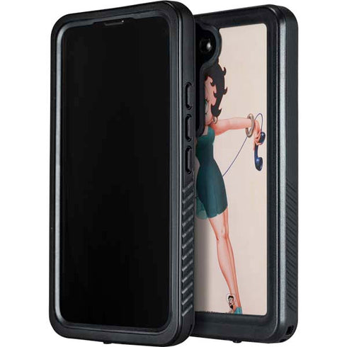 Betty Boop On the Phone Galaxy S24 Plus Waterproof Case