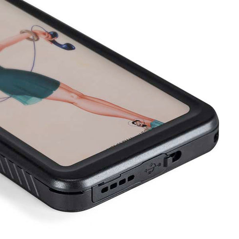 Betty Boop On the Phone Galaxy S24 Plus Waterproof Case