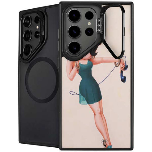Betty Boop On the Phone Galaxy S25 Ultra Kickstand Case