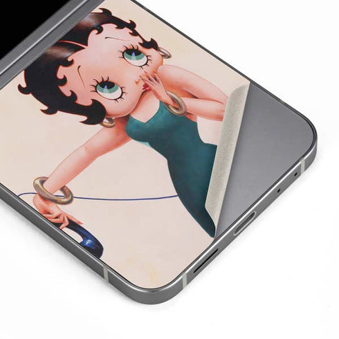 Betty Boop On the Phone Galaxy Z Flip6 Skin