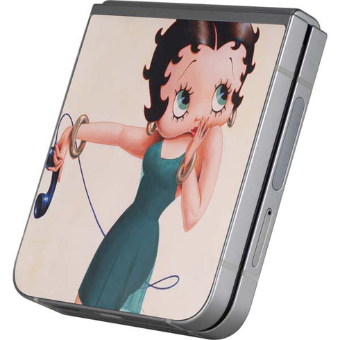 Betty Boop On the Phone Galaxy Z Flip6 Skin
