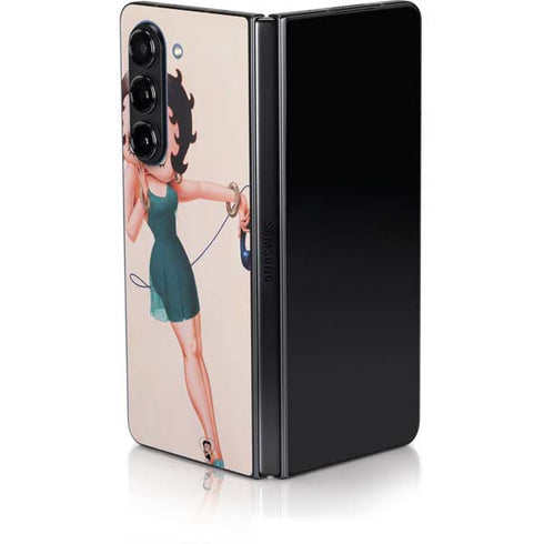Betty Boop On the Phone Galaxy Z Fold5 5G Skin