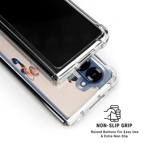 Betty Boop On the Phone Galaxy Z Fold6 Clear Case