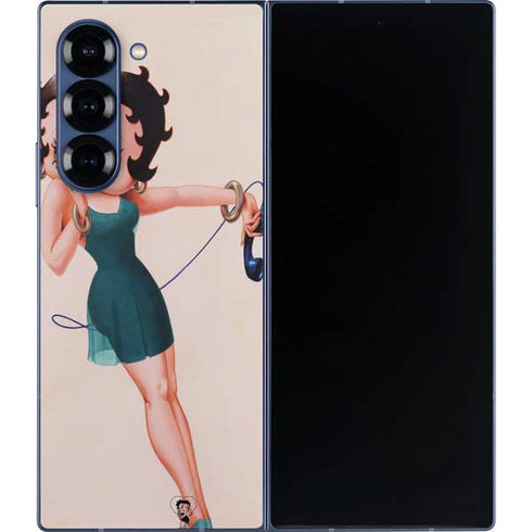Betty Boop On the Phone Galaxy Z Fold6 Skin