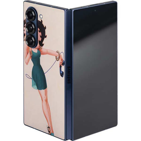 Betty Boop On the Phone Galaxy Z Fold6 Skin