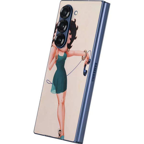 Betty Boop On the Phone Galaxy Z Fold6 Skin