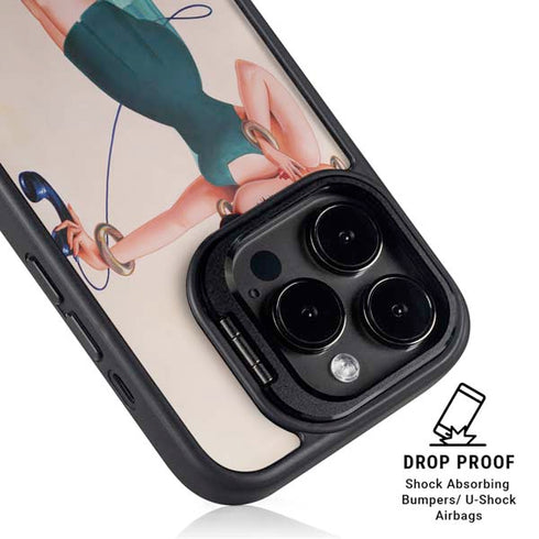 Betty Boop On the Phone iPhone 13 Pro Max Kickstand Case