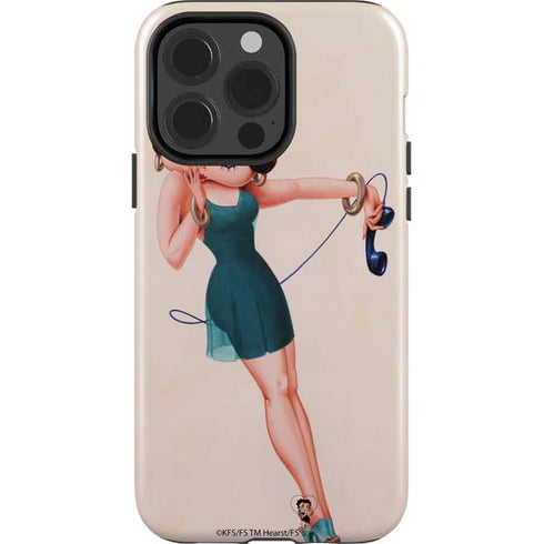 Betty Boop On the Phone iPhone 15 Pro Impact Case