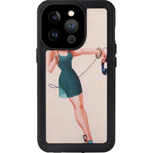 Betty Boop On the Phone iPhone 15 Pro Waterproof Case