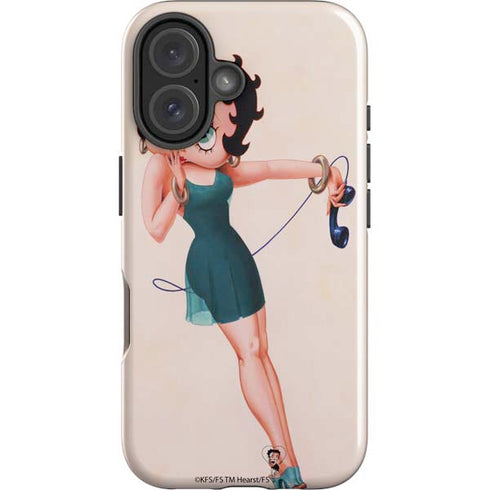 Betty Boop On the Phone iPhone 16 Impact Case