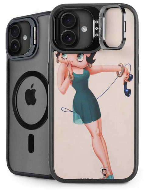 Betty Boop On the Phone iPhone 16 Kickstand Case
