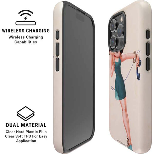 Betty Boop On the Phone iPhone 16 Pro Magsafe Impact Case
