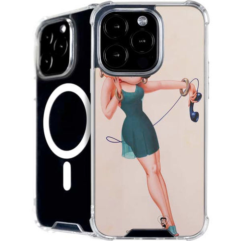 Betty Boop On the Phone iPhone 16 Pro Max MagSafe Case