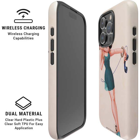 Betty Boop On the Phone iPhone 16 Pro Max Magsafe Impact Case