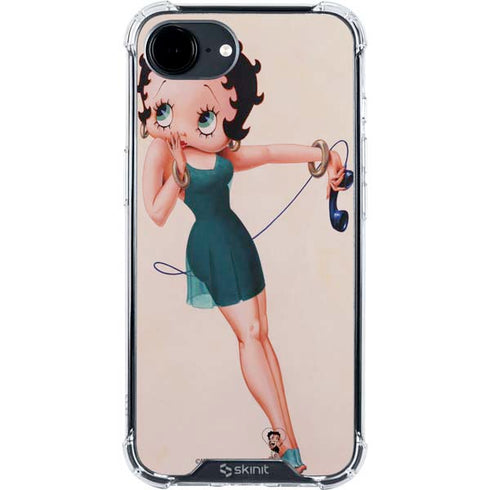 Betty Boop On the Phone iPhone 16e Clear Case