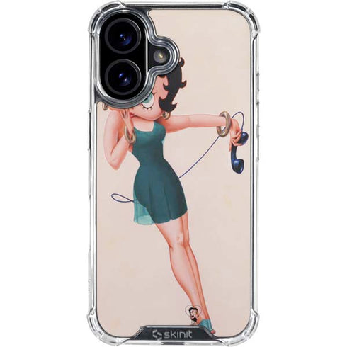Betty Boop On the Phone iPhone 17 Clear Case