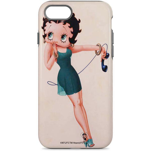 Betty Boop On the Phone iPhone Cases