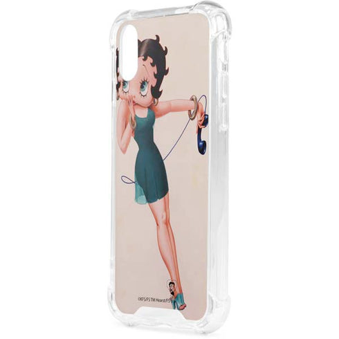 Betty Boop On the Phone iPhone XS Clear Case