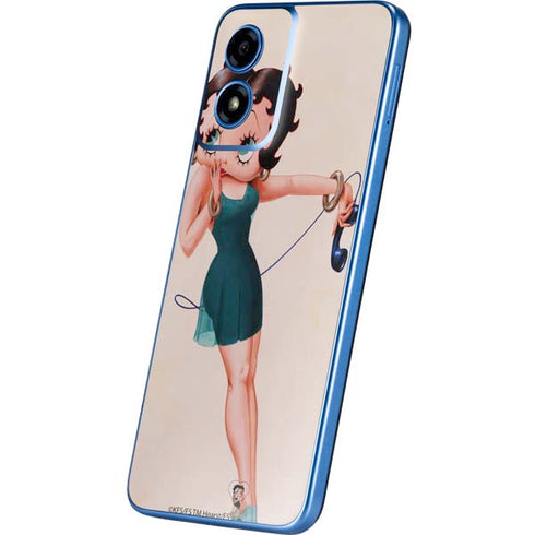 Betty Boop On the Phone Moto G Play 4G (2024) Skin