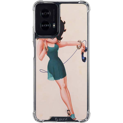 Betty Boop On the Phone Moto G Power 5G (2024) Clear Case