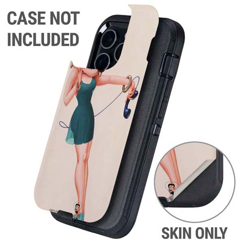 Betty Boop On the Phone Otterbox Defender iPhone Skin