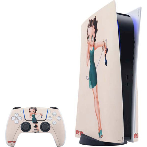 Betty Boop On the Phone PlayStation PS5 Skins