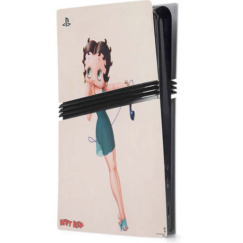 Betty Boop On the Phone PS5 Pro Console Skin