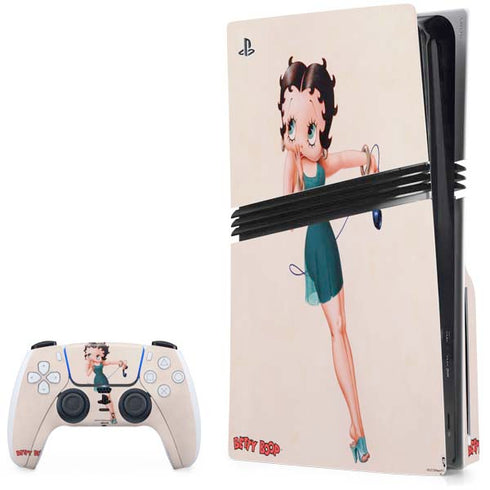 Betty Boop On the Phone PS5 Pro Disk Bundle Skin