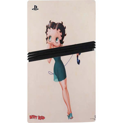 Betty Boop On the Phone PS5 Pro Disk Bundle Skin