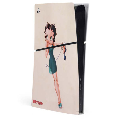 Betty Boop On the Phone PS5 Slim Digital Edition Console Skin