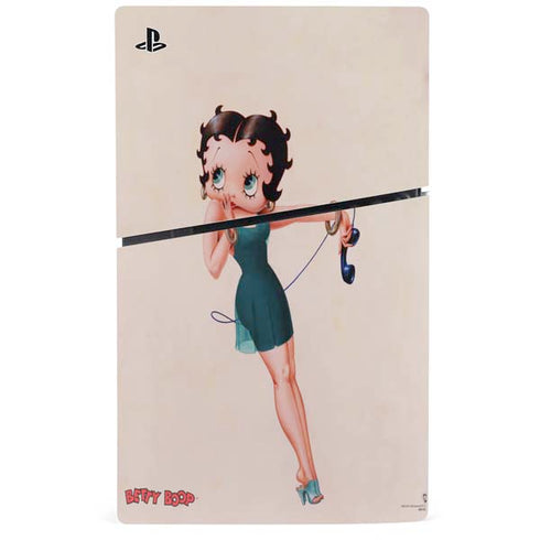 Betty Boop On the Phone PS5 Slim Digital Edition Console Skin