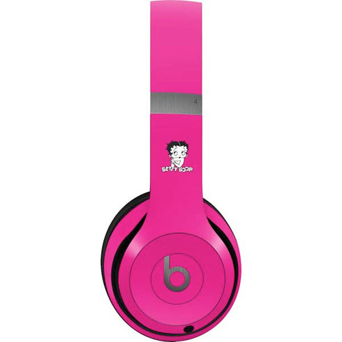 Betty Boop Pink Background Beats Solo 4 Wireless Headphones Skin