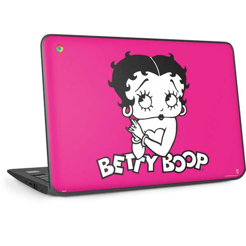 Betty Boop Pink Background HP Chromebook Skin