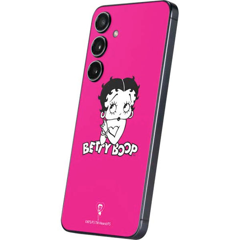 Betty Boop Pink Background Galaxy A16 5G Skin