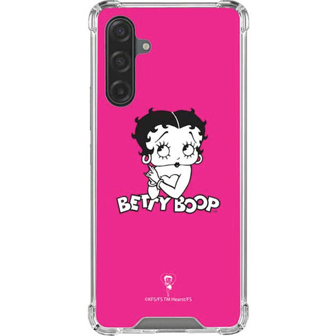 Betty Boop Pink Background Galaxy A17 Clear Case