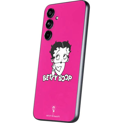 Betty Boop Pink Background Galaxy A54 5G Skin