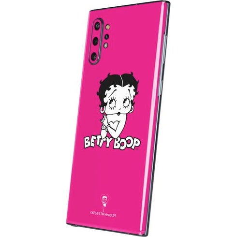 Betty Boop Pink Background Galaxy Note 10 Plus Skin