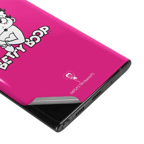 Betty Boop Pink Background Galaxy Note 10 Plus Skin