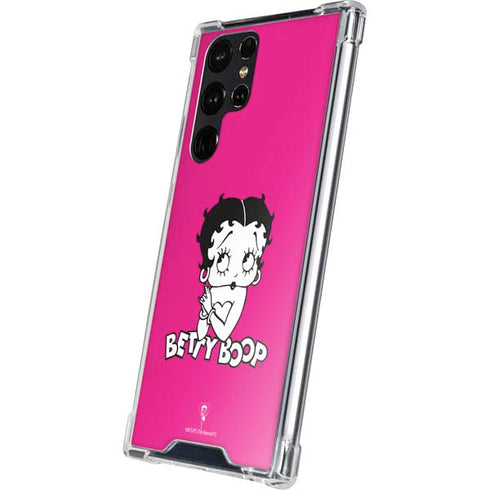 Betty Boop Pink Background Galaxy S23 Ultra Clear Case