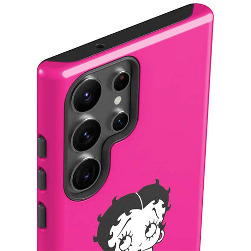 Betty Boop Pink Background Galaxy S23 Ultra Pro Case