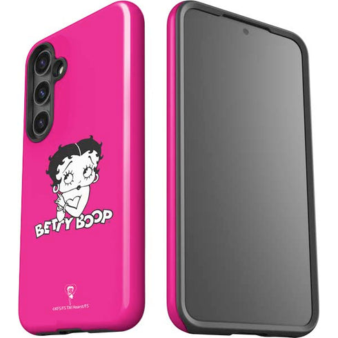 Betty Boop Pink Background Galaxy S25 Plus Impact Case