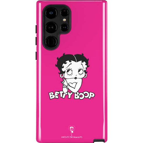 Betty Boop Pink Background Galaxy Cases