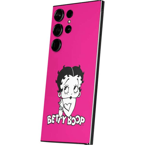Betty Boop Pink Background Galaxy S25 Ultra Skin