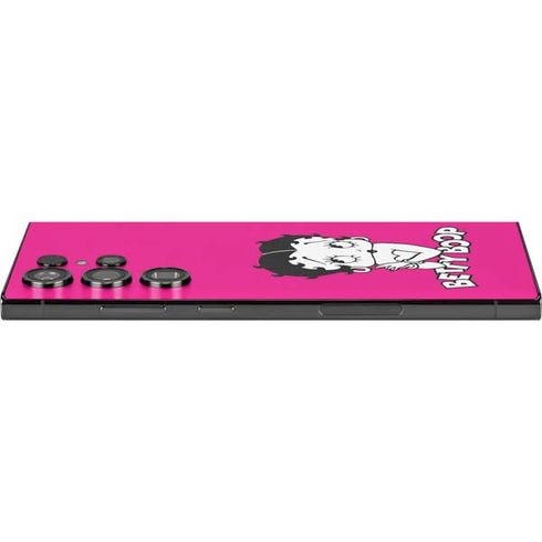 Betty Boop Pink Background Galaxy S25 Ultra Skin